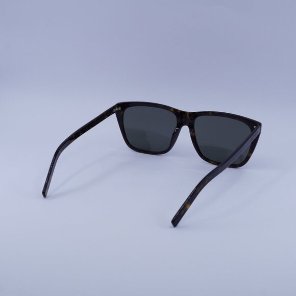 Saint Laurent SL431 SLIM 002 Sunglasses Havana Square Frame, Grey Lenses - Picture 5 of 11